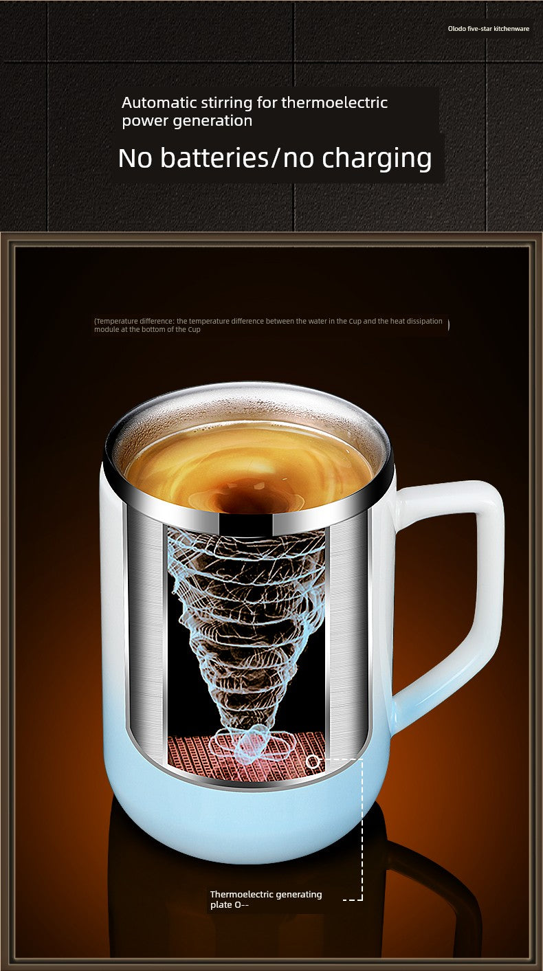 Electric Portable Automatic Mixer Cup for Milk Shakes and Coffee Magnetic Rotating Design Fitness Protein Shake Powder Mug - Quinzey