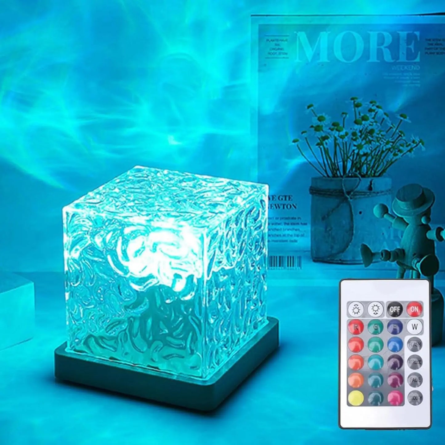 Ocean Wave Projector Light 16 Colors Midnight Calm Relaxing Mood Night Light that Covers the Room - Quinzey