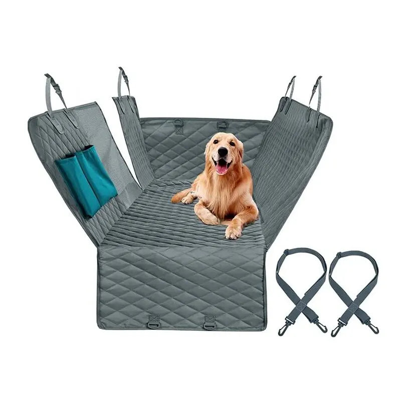 143×153 CM Double Zipper Car Pet Seat Waterproof Dirt Resistant Multiple Models Solid Color Rear Seats Cushion - Quinzey