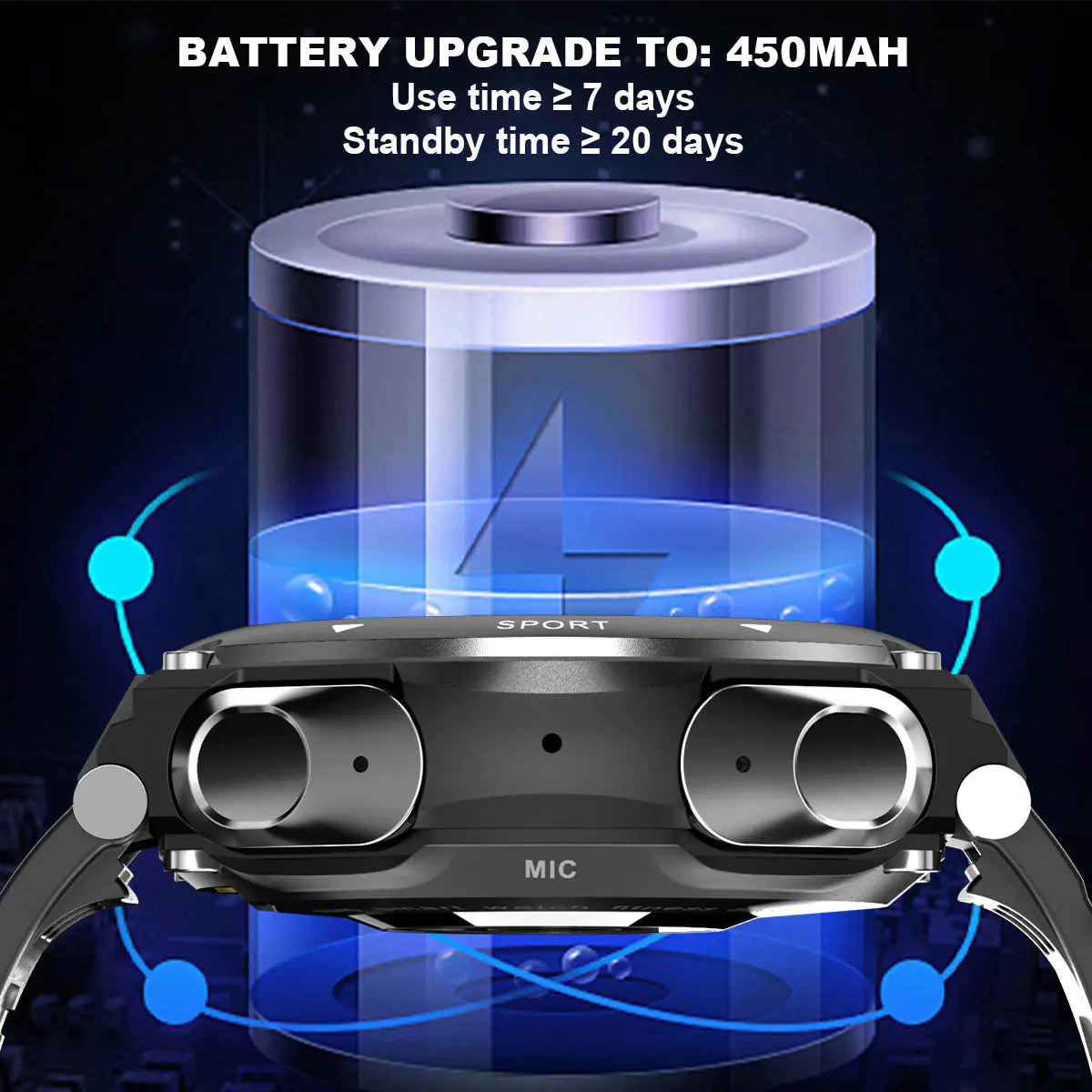 Smart Watch with Earbuds - Quinzey