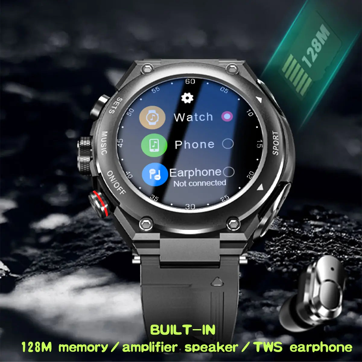 Smart Watch with Earbuds - Quinzey