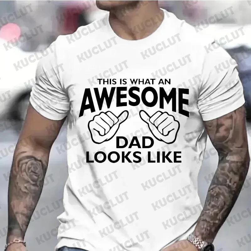 Men's Clothing AWESOME DAD This Is What An Dad Looks Like Men Funny Dad T-Shirts