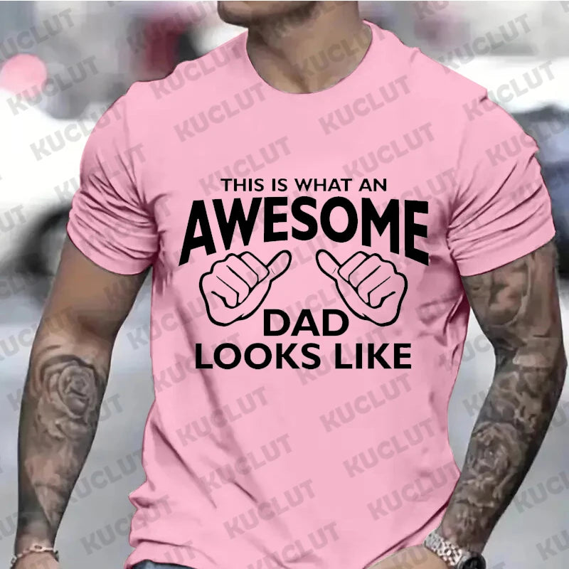 Men's Clothing AWESOME DAD This Is What An Dad Looks Like Men Funny Dad T-Shirts