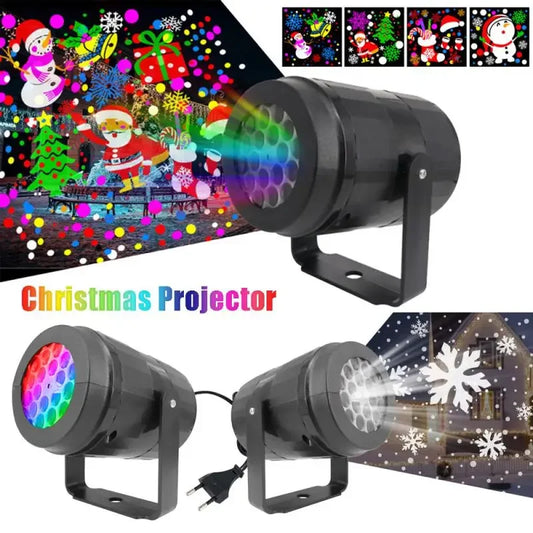 Festive LED Projector Light ✨ Dazzling Snowflakes & More 🎅