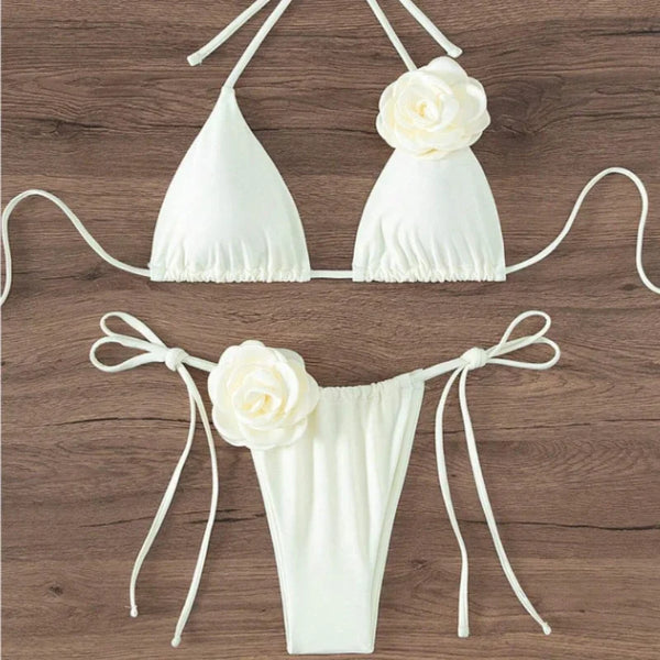 Strappy Floral Bikini Set